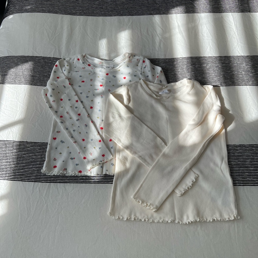 Gap Factory Toddler Girls Long Sleeve Rib Knit Tees (Size 5T)